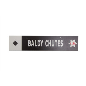 Baldy’s Chutes Sign